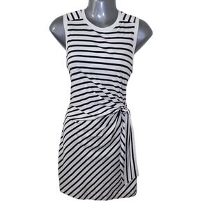 ATM‎ Anthony Thomas Melillo Women's Twist Front Mini Dress XS White Black NWT